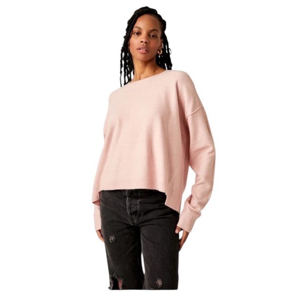 NWT Free People Women’s Luna Pullover Sweater in Pink Size Large - Picture 2 of 10